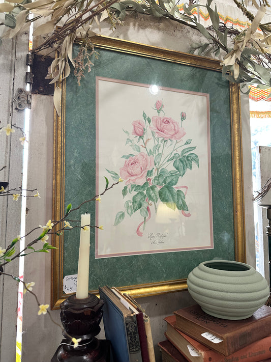 Roses framed wall art- local pickup only