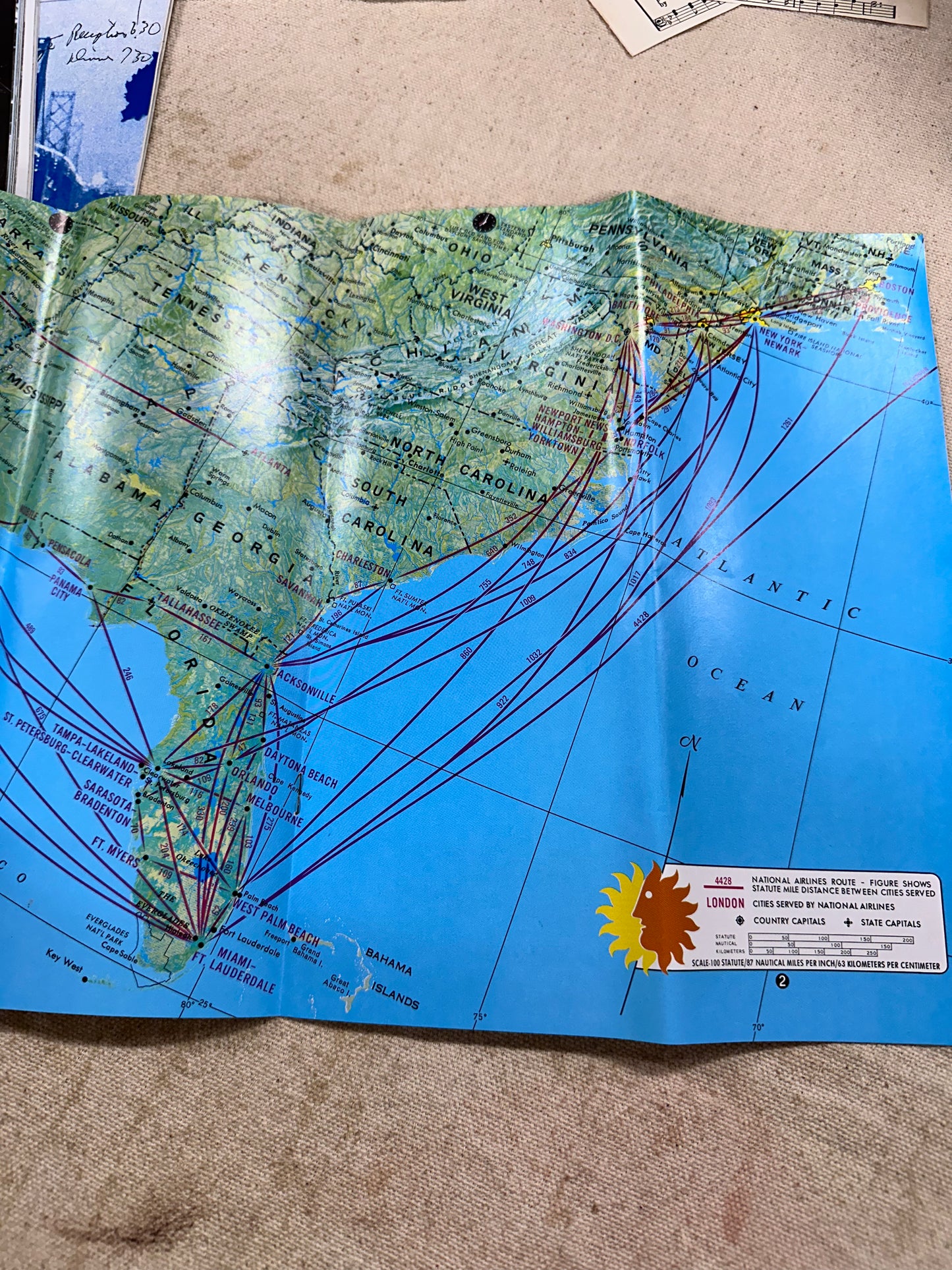 National Airlines route map