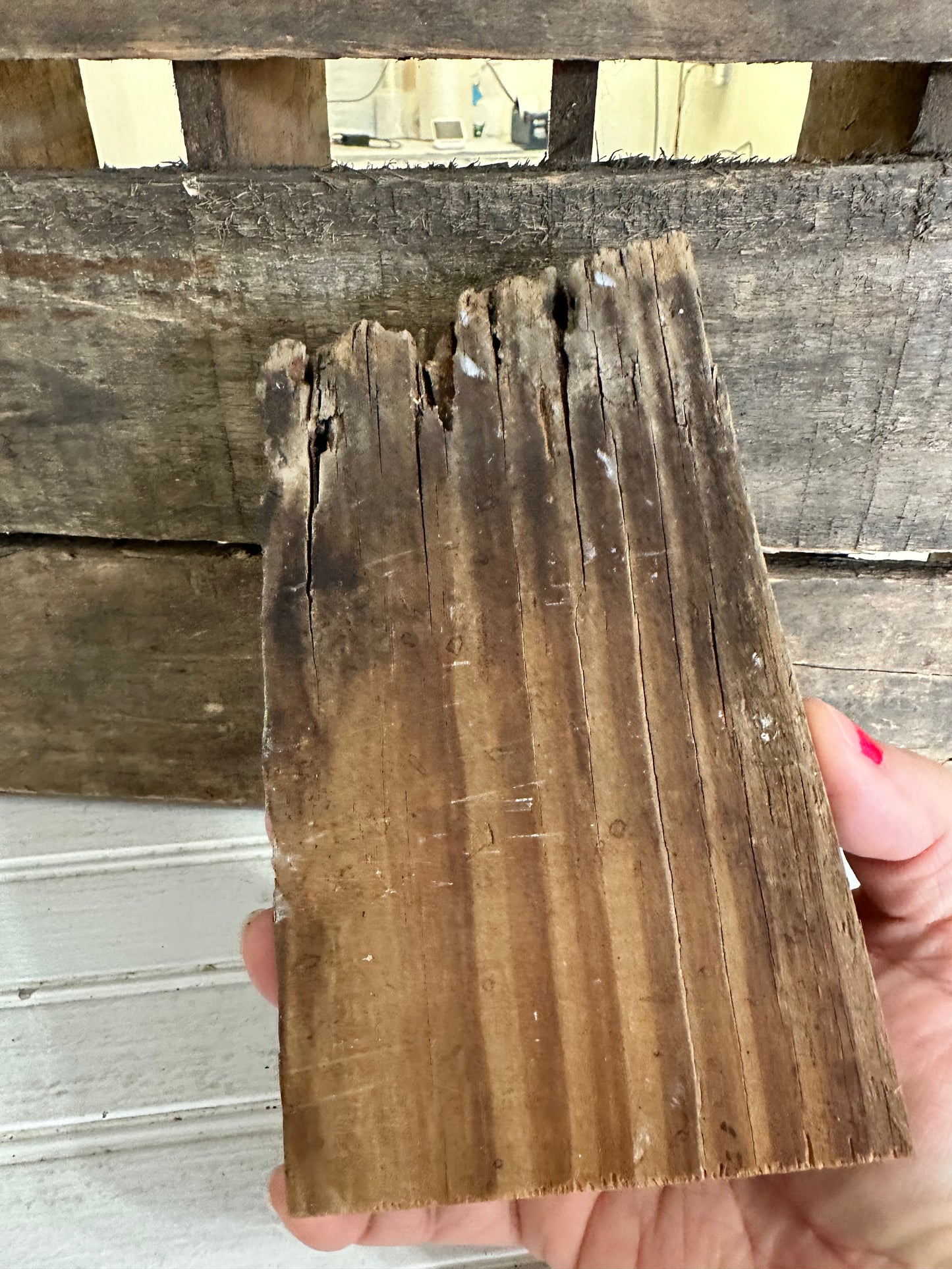 Handmade Floral design on salvaged wood