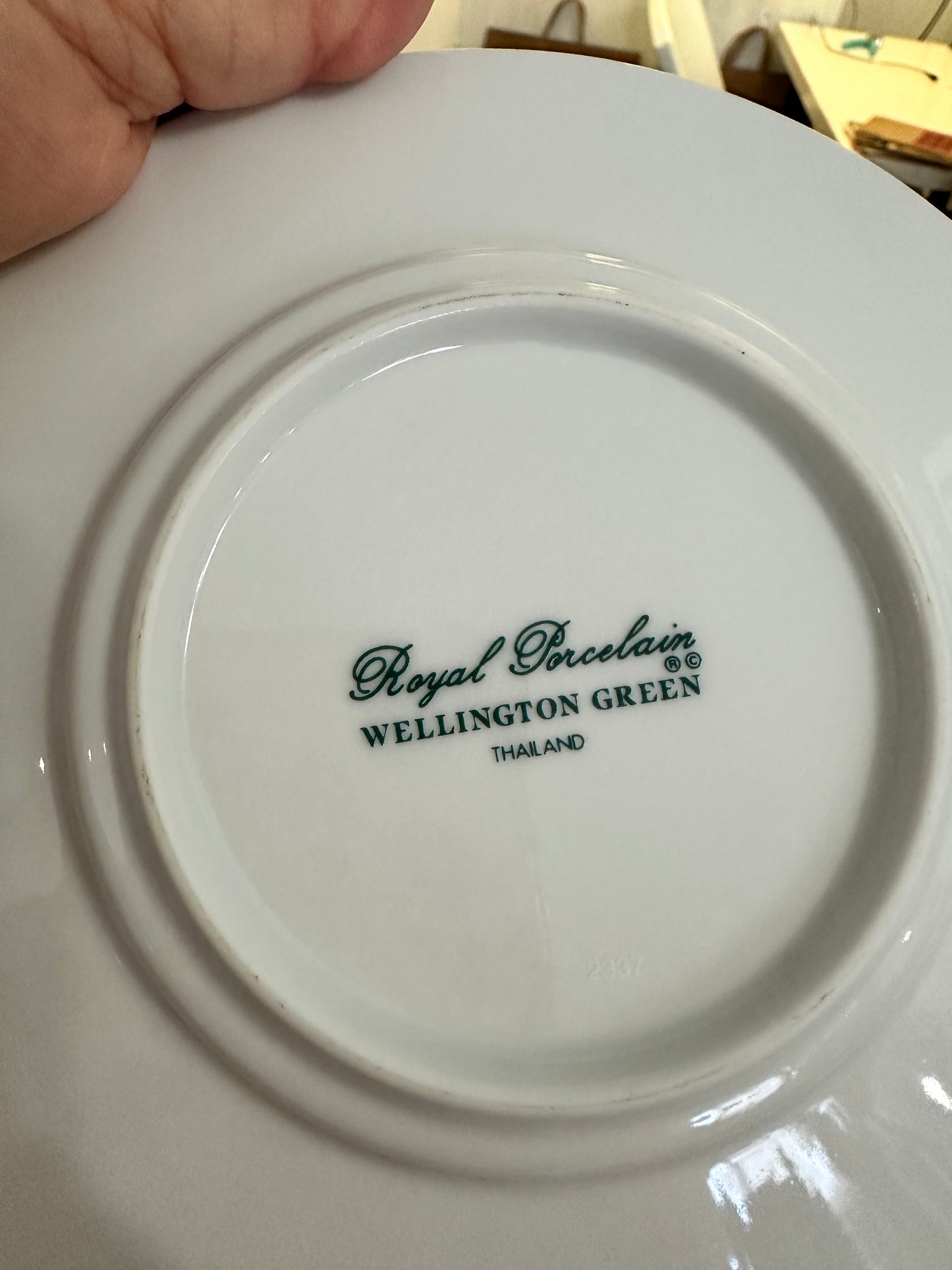 Royal Porcelain- Wellington green cups & saucers- local pickup only