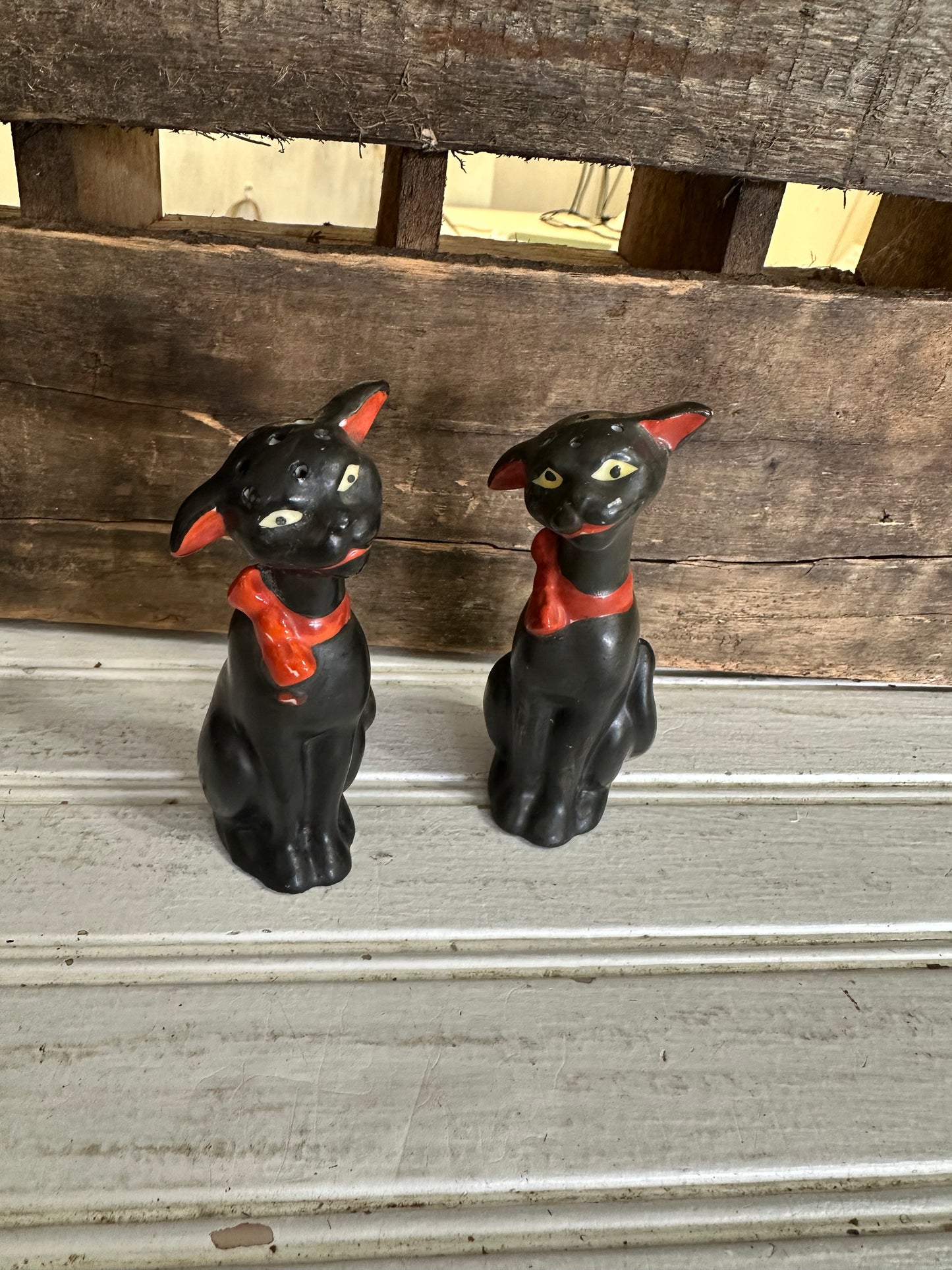 Black Cat Salt & Pepper Shakers