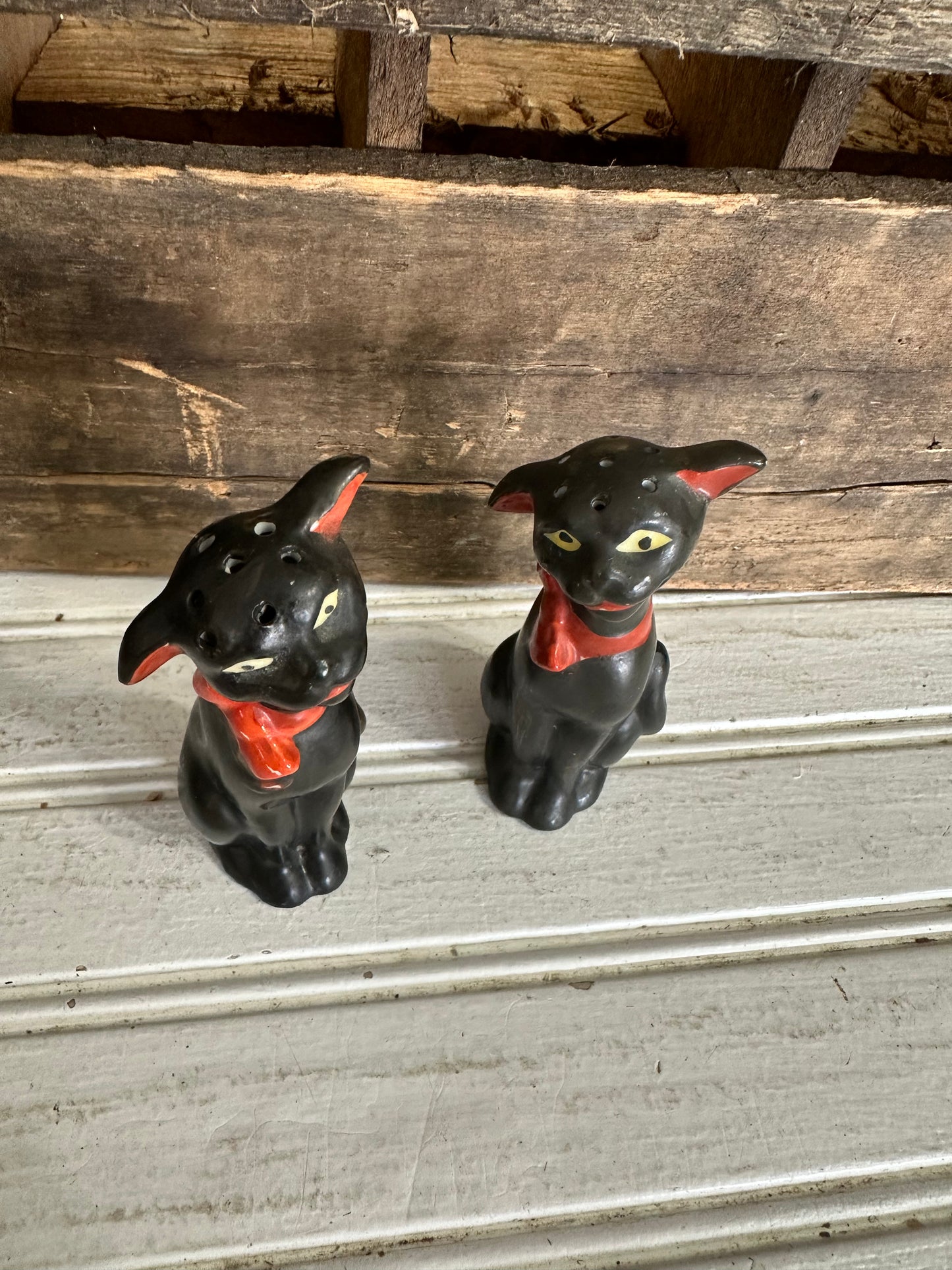 Black Cat Salt & Pepper Shakers