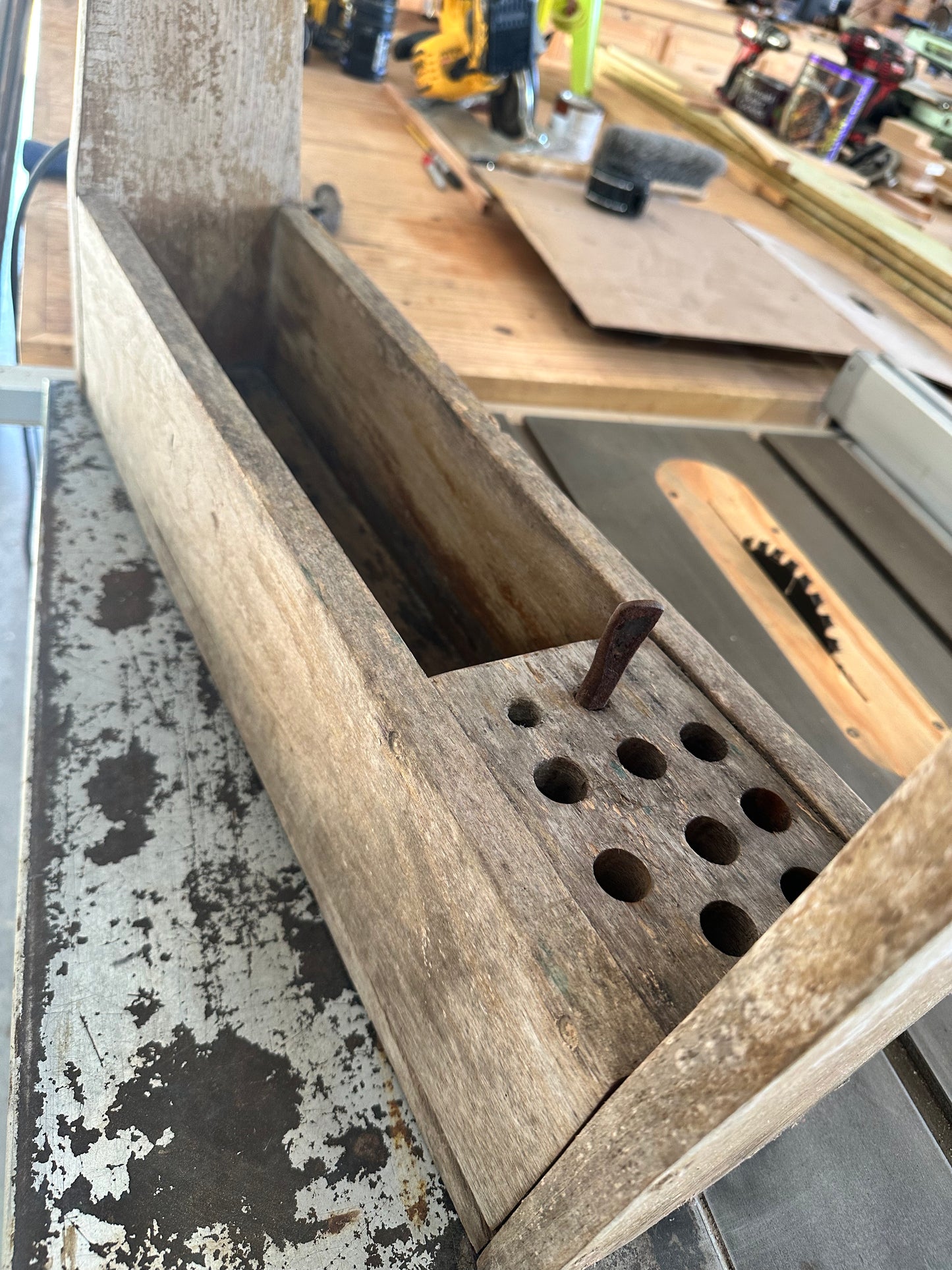 Vintage Wooden toolbox- local pickup only