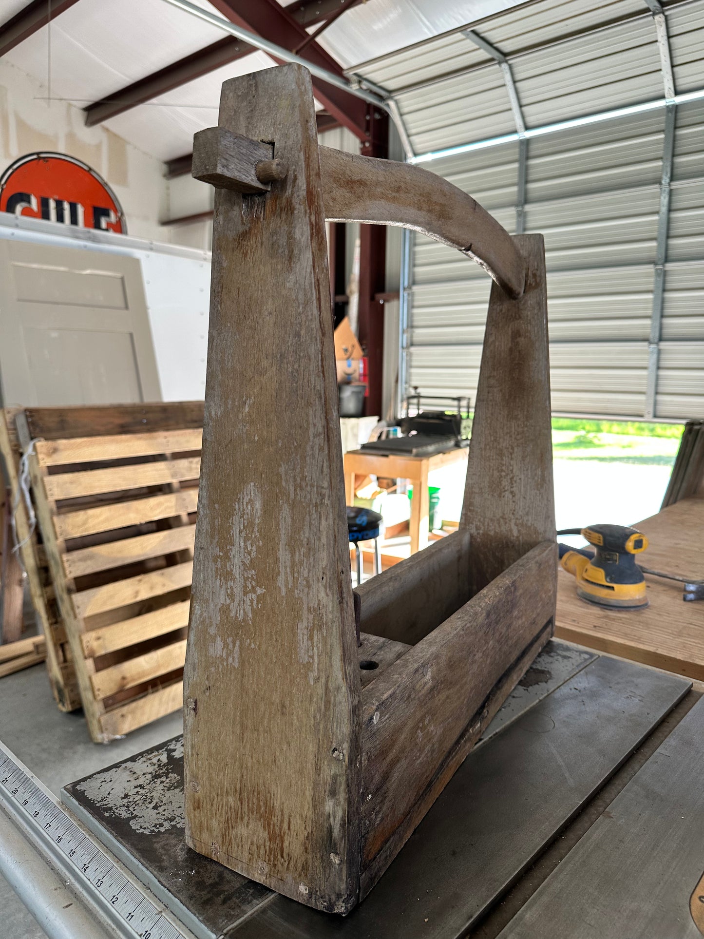 Vintage Wooden toolbox- local pickup only