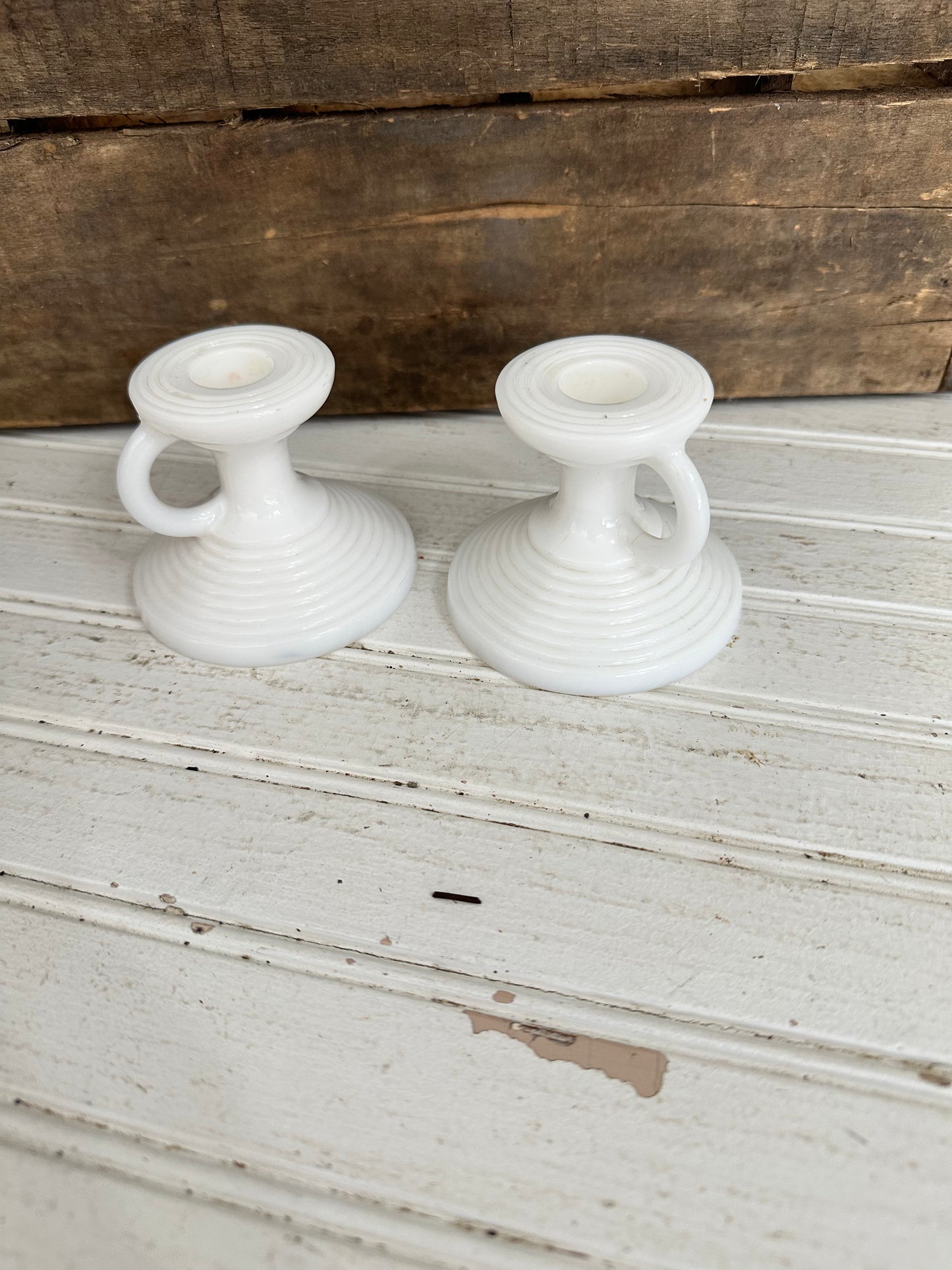Milk Glass candlesticks