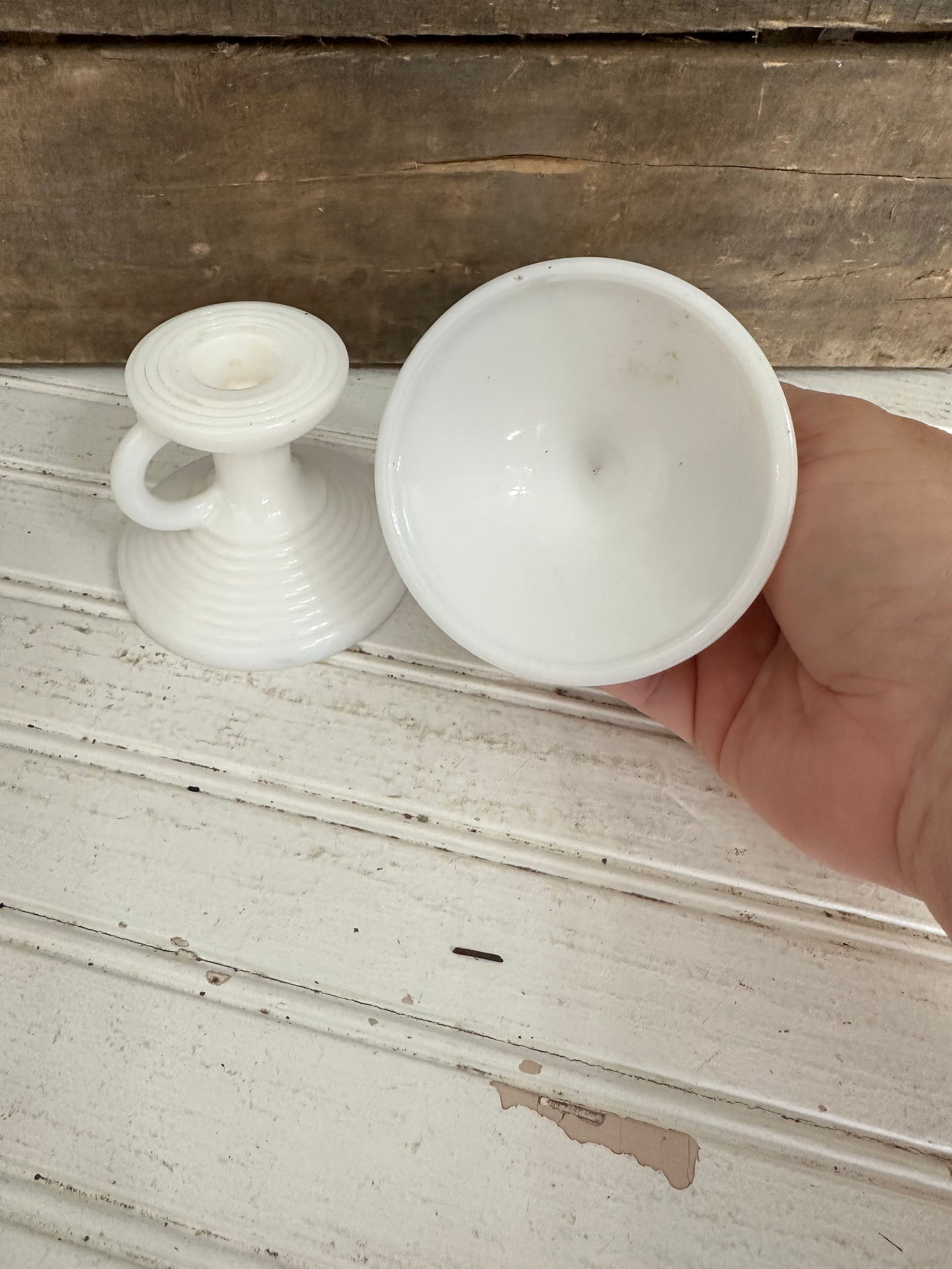 Milk Glass candlesticks
