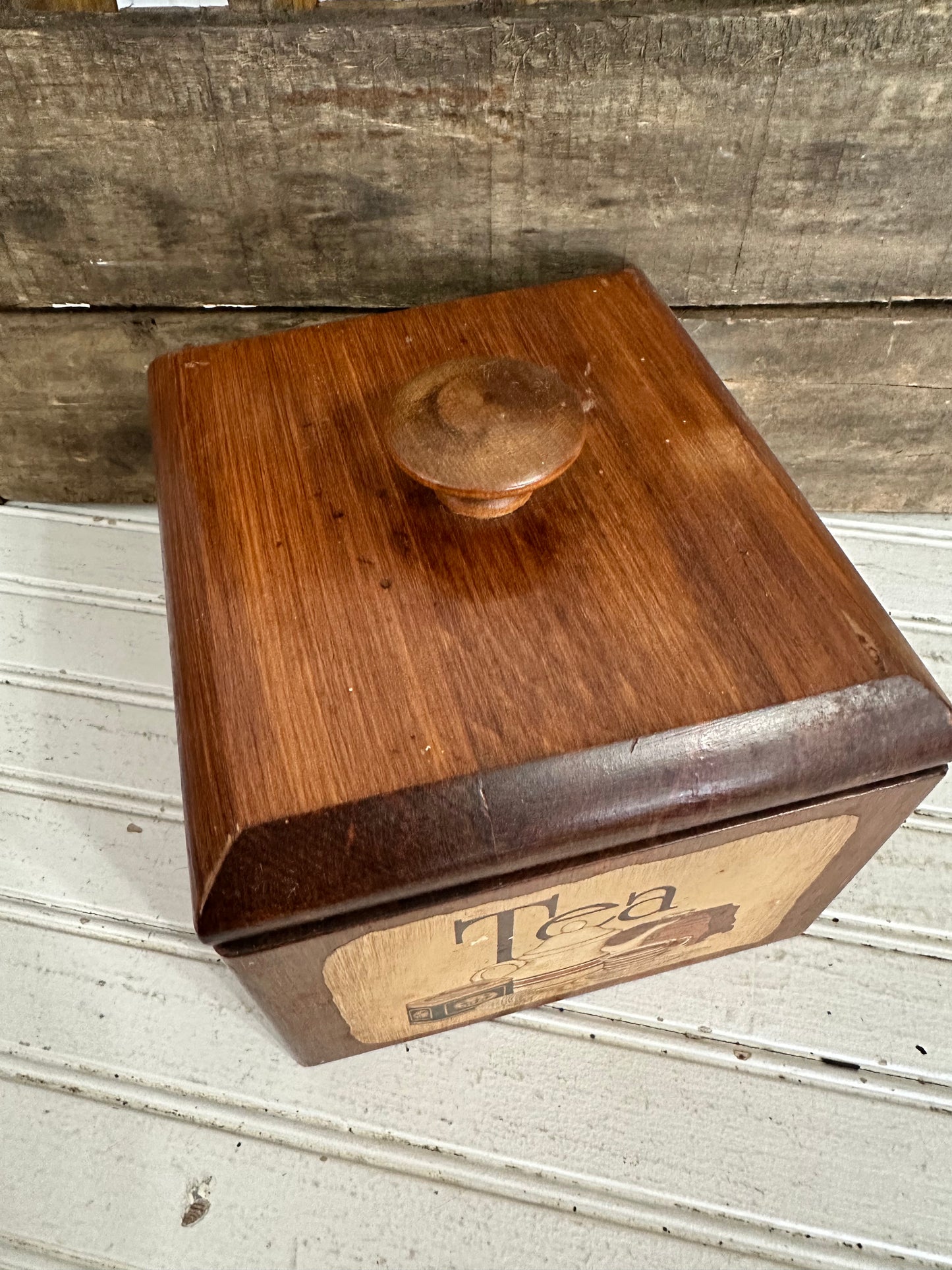 Wood canister- Tea