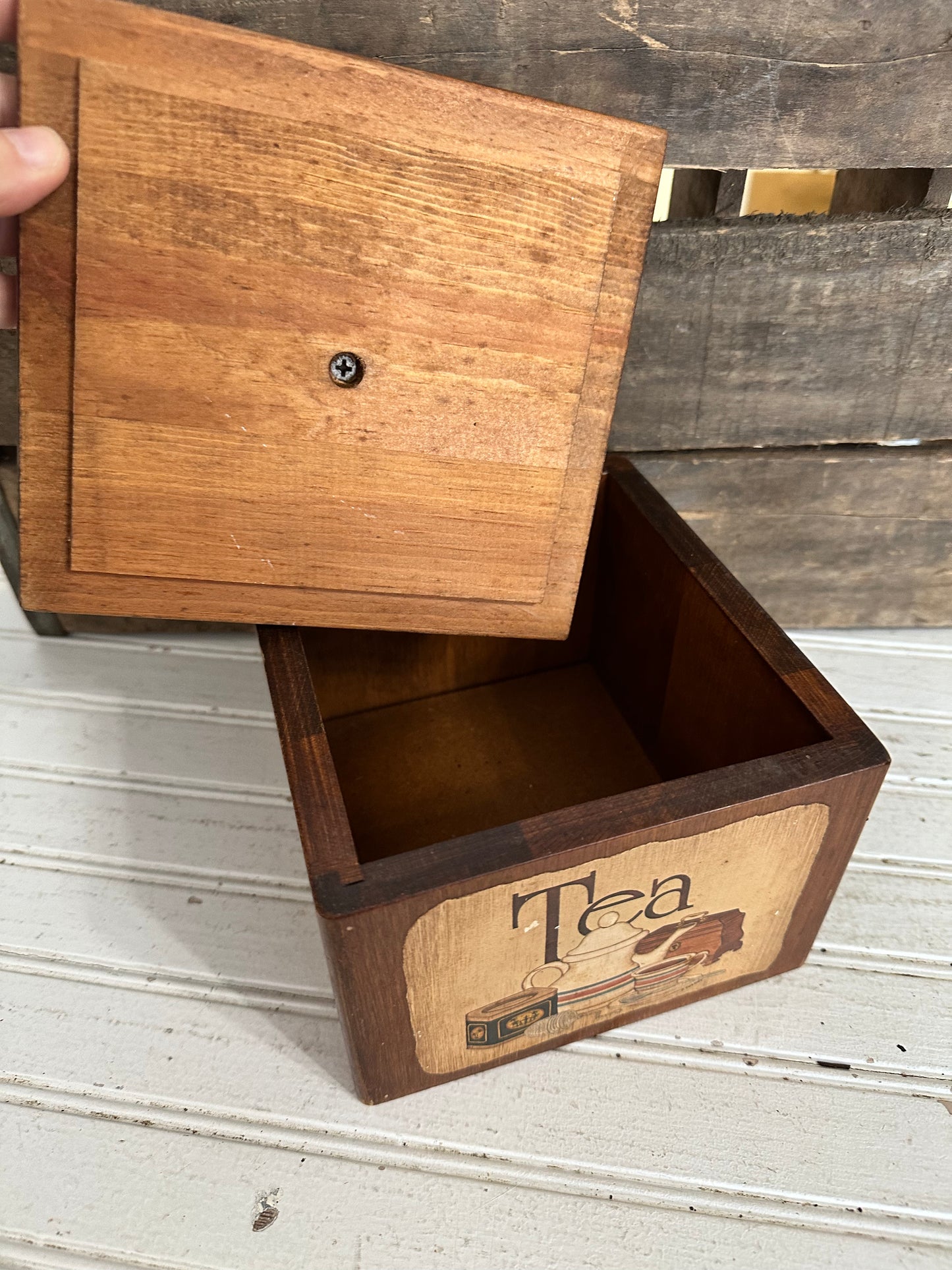Wood canister- Tea