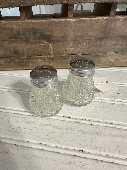 Glass salt & pepper shakers