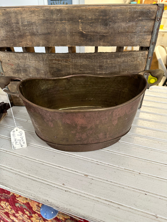 Brass planter-oval-handles