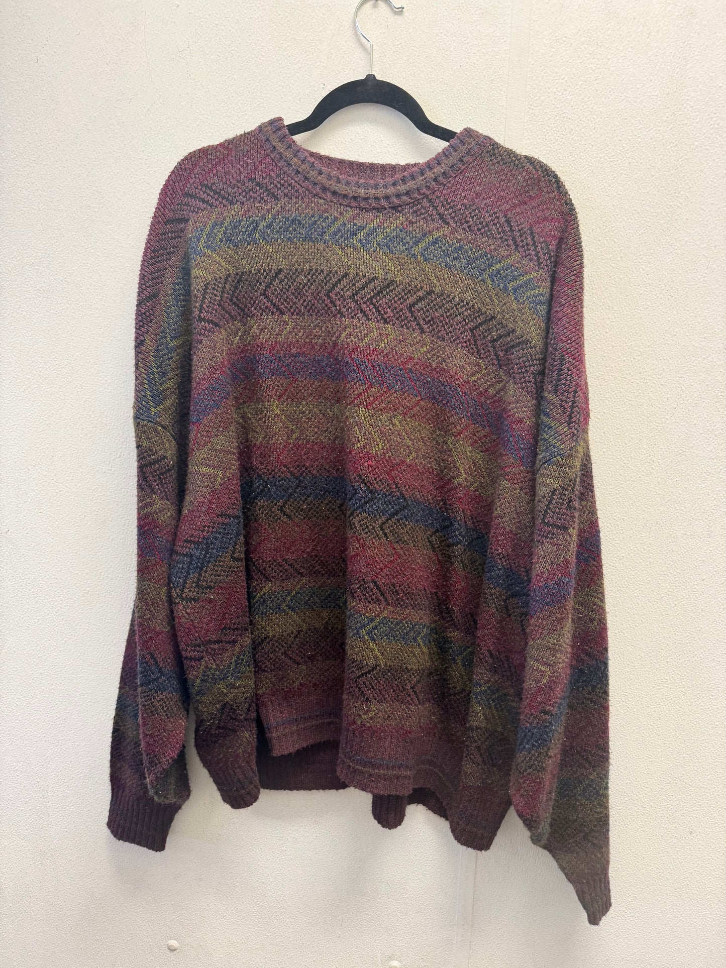 Carmel Collection Patterned Crewneck Sweater