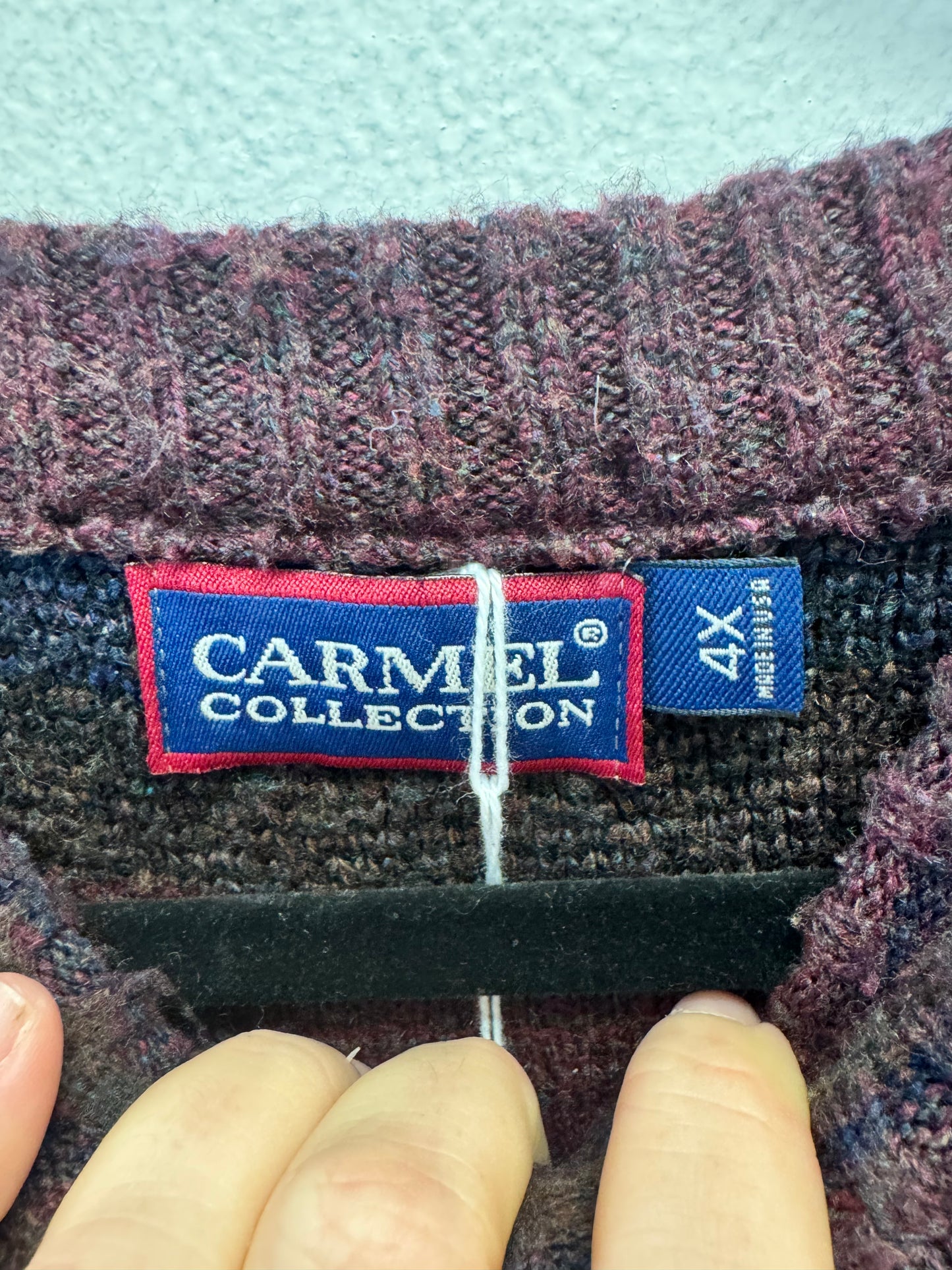 Carmel Collection Patterned Crewneck Sweater