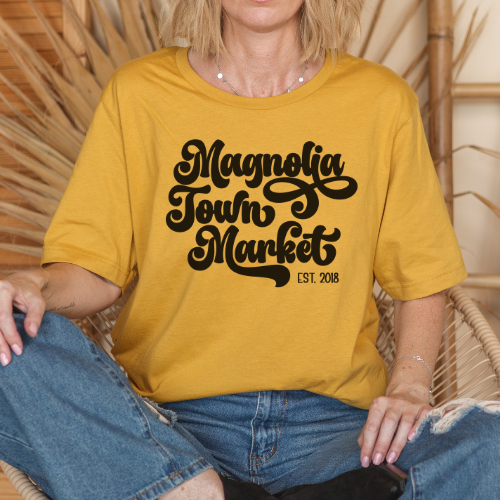 Magnolia Town Market Mustard Short Sleeve T-shirt