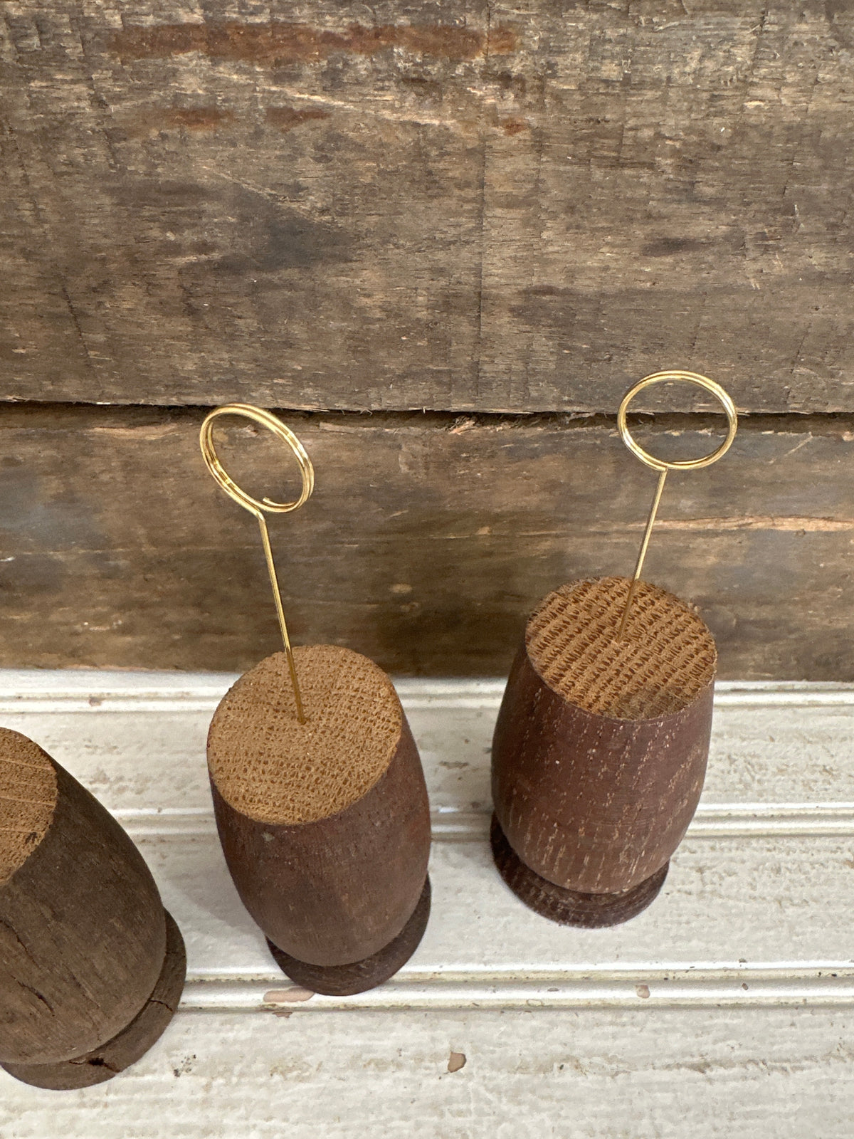 Handmade wooden spindle holder