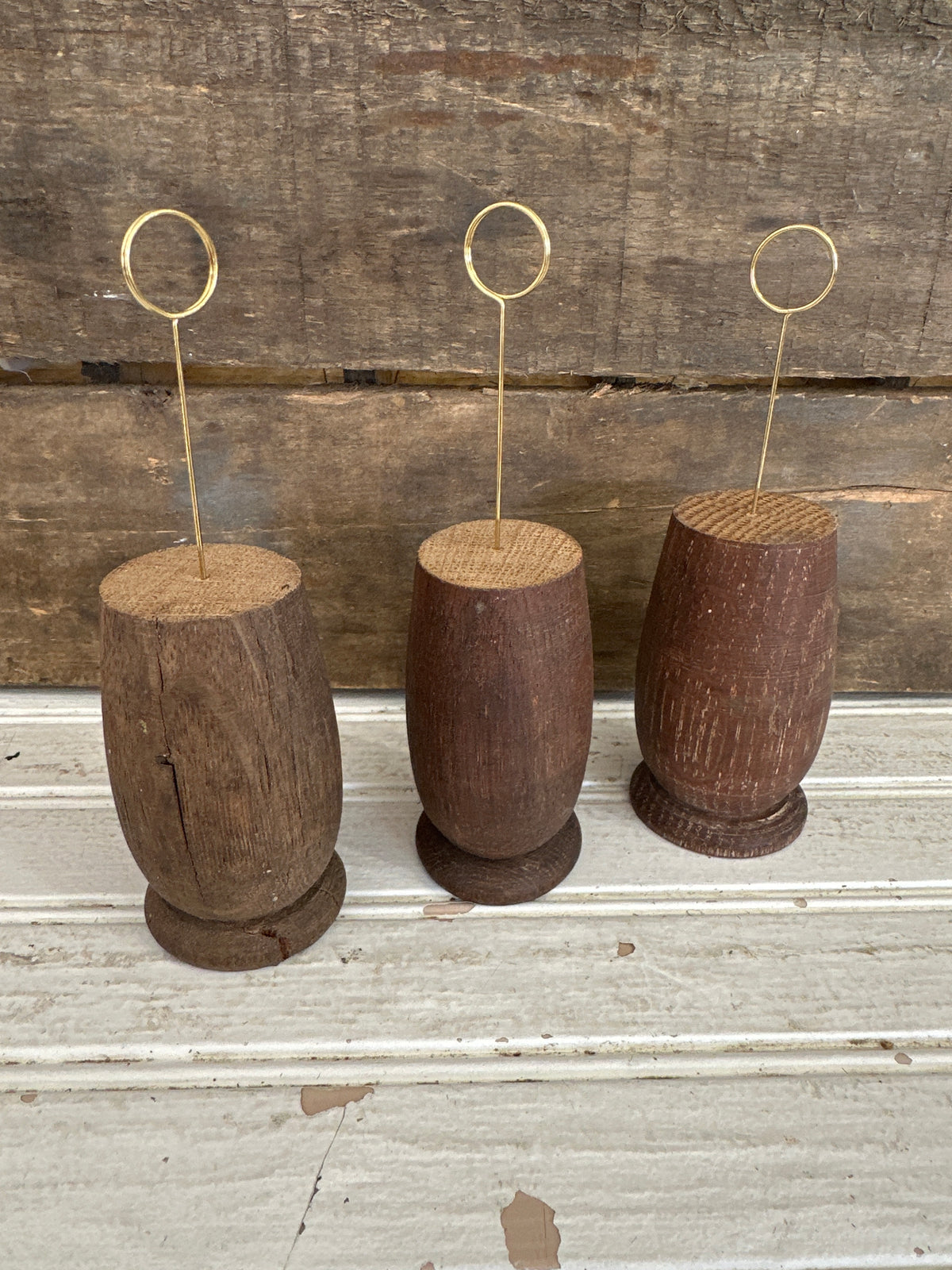 Handmade wooden spindle holder